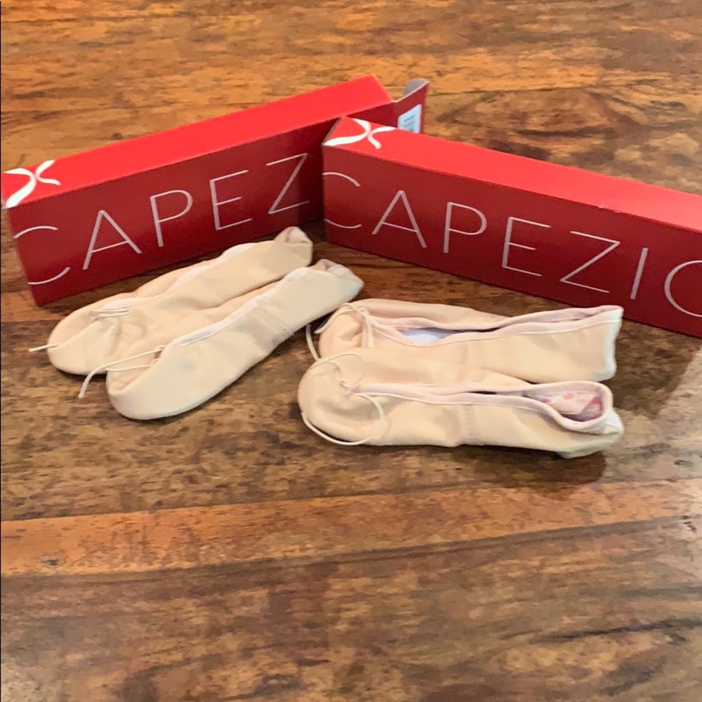 Two Pairs of Daisy Ballet Slippers Size 13.5 Kids
